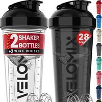 2个只要$9.99！VELMIX蛋白摇摇杯套装（带搅拌球）直降33%